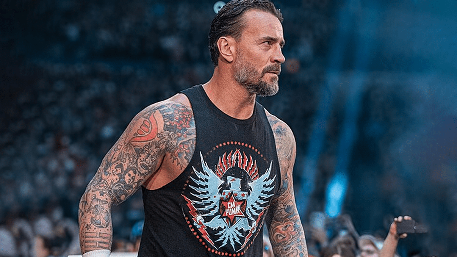 CM Punk walking down the aisle at the 2025 Royal Rumble